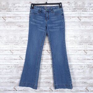 Cest toi Womens Jeans Sz 7 Bootcut Rhinestones 245A